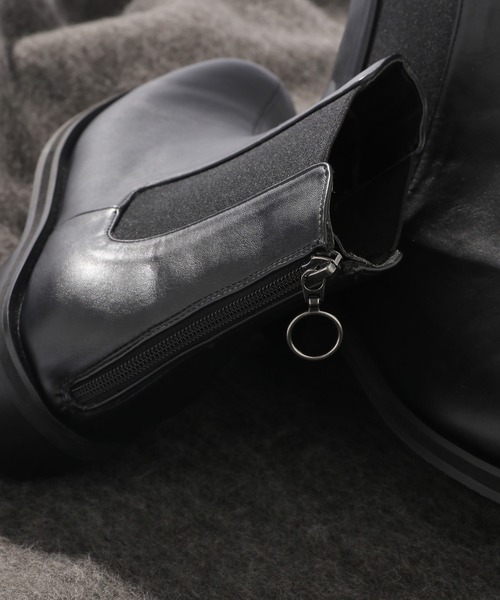 RAGEBLUE（レイジブルー）の「シンセティックレザー/リングジップヒールブーツ（ブーツ・メンズ・ブラック・LARGE/MEDIUM）」の16枚目の写真