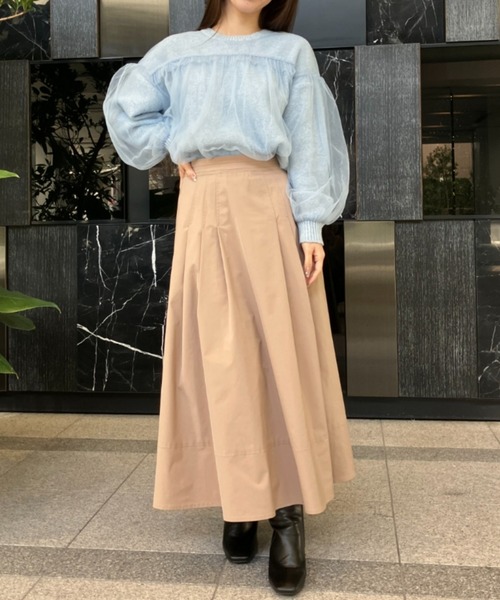 Sirin(シリン)の「【軽量】グレイスメモリータフタスカート《日本製》(スカート・レディース・ベージュ/ブラック・SMALL/X-SMALL)」の9枚目の写真