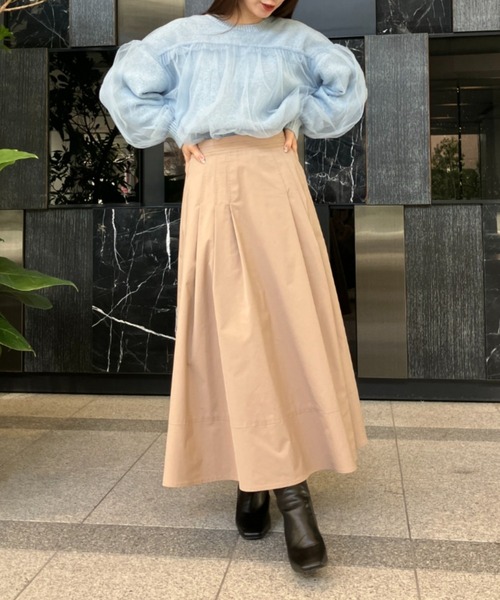 Sirin(シリン)の「【軽量】グレイスメモリータフタスカート《日本製》(スカート・レディース・ベージュ/ブラック・SMALL/X-SMALL)」の10枚目の写真