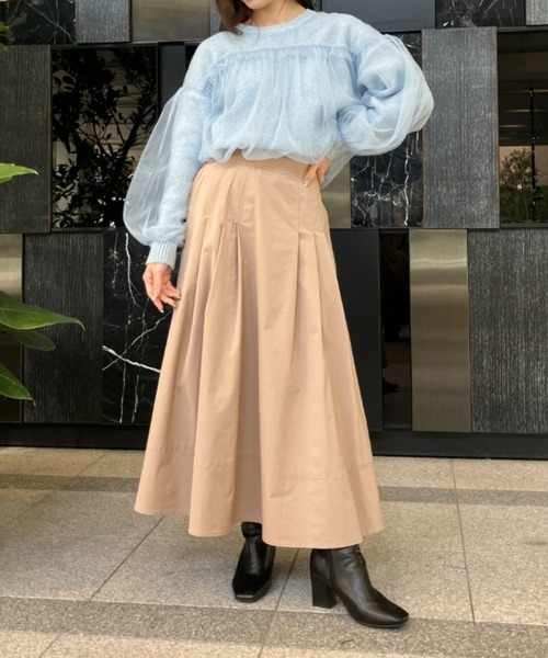 Sirin(シリン)の「【軽量】グレイスメモリータフタスカート《日本製》(スカート・レディース・ベージュ/ブラック・SMALL/X-SMALL)」の11枚目の写真
