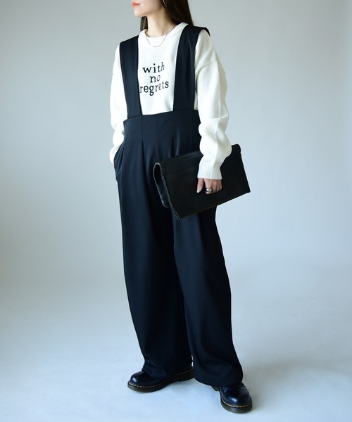 and it_(アンドイット)の「ロゴ刺繍ニットプルオーバー(ニット/セーター・レディース・チャコールグレー/オフホワイト/杢グレー・M-L)」の7枚目の写真