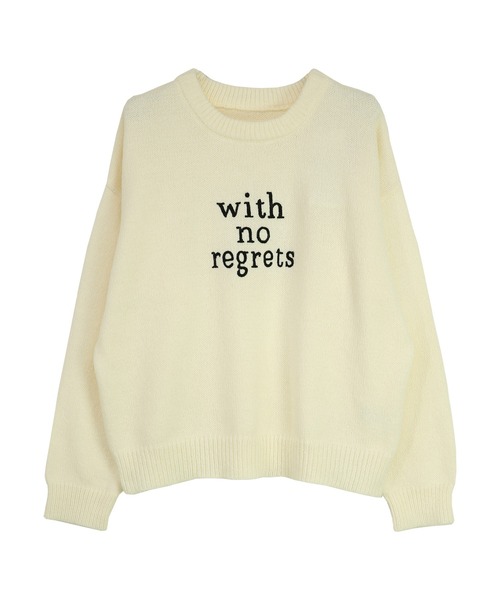 and it_(アンドイット)の「ロゴ刺繍ニットプルオーバー(ニット/セーター・レディース・チャコールグレー/オフホワイト/杢グレー・M-L)」の16枚目の写真