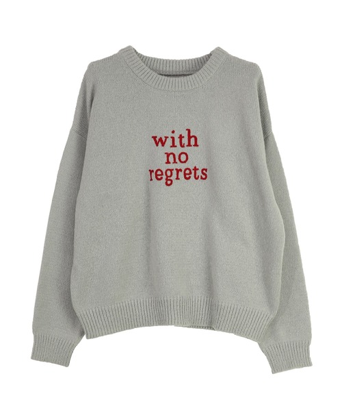 and it_(アンドイット)の「ロゴ刺繍ニットプルオーバー(ニット/セーター・レディース・チャコールグレー/オフホワイト/杢グレー・M-L)」の18枚目の写真