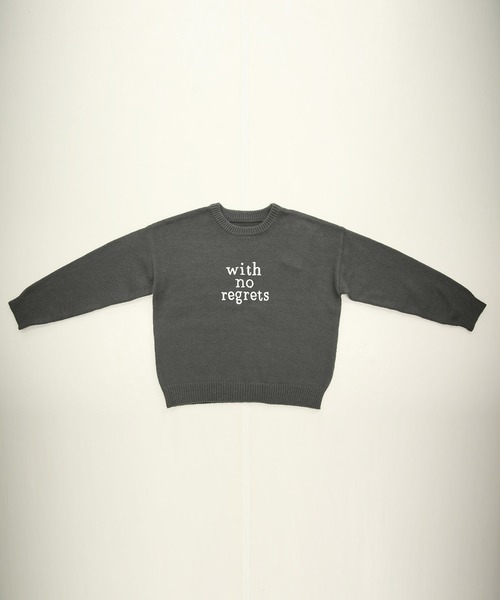 and it_(アンドイット)の「ロゴ刺繍ニットプルオーバー(ニット/セーター・レディース・チャコールグレー/オフホワイト/杢グレー・M-L)」の19枚目の写真