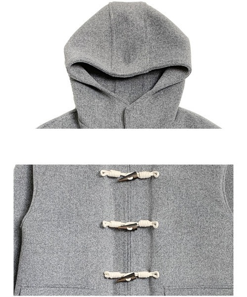 コムデギャルソン グレー ダッフルコート ウール混紡 フード付き eYe JUNYA WATANABE COMME des GARCONS MAN Gloverall