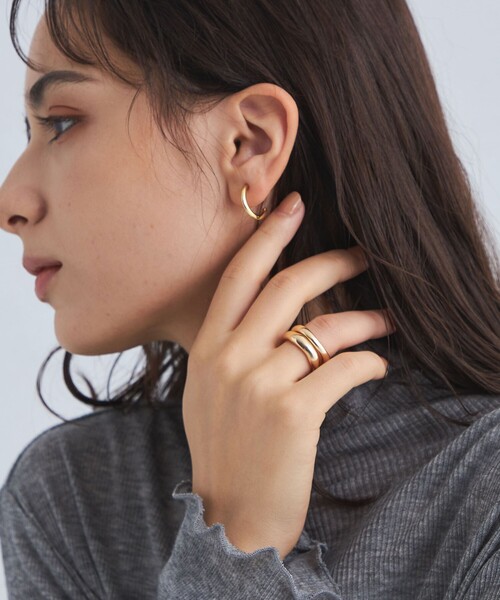 green label relaxing(グリーンレーベルリラクシング)の「【WEB限定】シンプル リング 2本セット(リング・レディース・ゴールド/その他1/シルバー・FREE)」の4枚目の写真