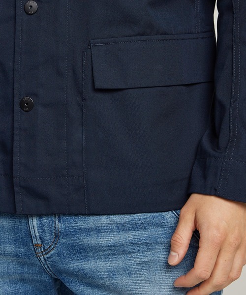 G-STAR(ジースター)の「4 POCKET OVERSHIRT/4ポケットミリタリージャケット/カバーオールシャツジャケット(ミリタリージャケット・メンズ・ダークブルー・SMALL/MEDIUM/LARGE/X-LARGE/X-SMALL)」の5枚目の写真