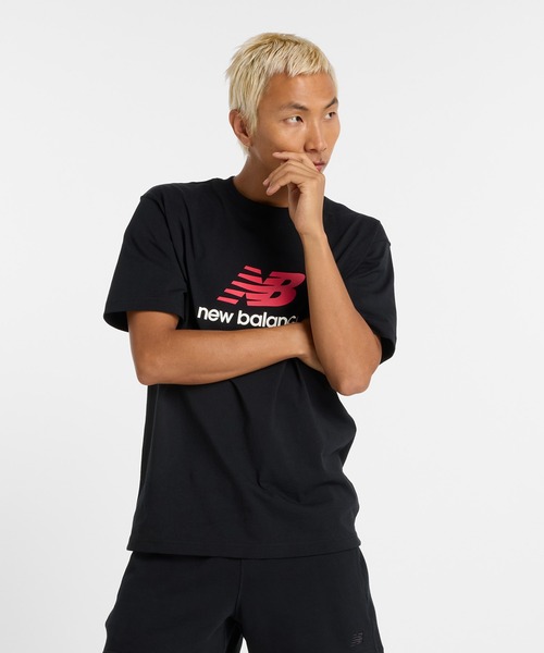 NEW BALANCE（ニューバランス）の「Athletics ロゴ ショートスリーブTシャツ（Tシャツ/カットソー・メンズ・ヘザーグレー/ブラック・XX-LARGE/X-LARGE/LARGE/MEDIUM/SMALL）」の2枚目の写真