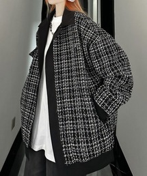 【新品・タグ付き】ステファン　24AW ツイードジャンバーブルゾン　38号 ブルゾン（ツイード）ファッション通販 - ZOZOTOWN