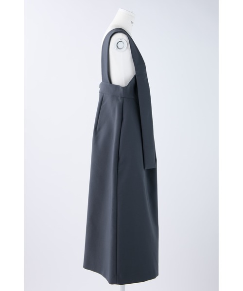 ENFOLD Salopette Overall エンフォルド サロペット ENFOLD(エンフォルド)｜PEサテン ワイドサロペット/ブラック の