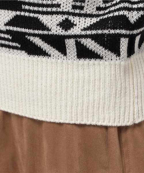 earth music&ecology（アースミュージックアンドエコロジー）の「ノルディック柄ニットプルオーバー（ニット/セーター・レディース・サックスブルー/ブラウン/ブラック・FREE）」の10枚目の写真