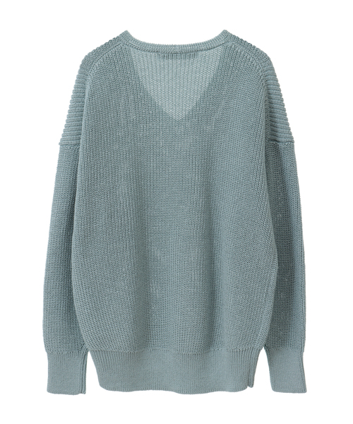 Tiara(ティアラ)の「片畦Vネックニット(ニット/セーター・レディース・オフホワイト/ミント/ベージュ・FREE)」の16枚目の写真