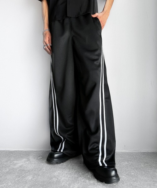 ⭐︎SY32⭐︎新品 トラックパンツ ブラック XL ストレッチ素材 ⭐︎SY32⭐︎新品 トラックパンツ ブラック XL ストレッチ素材