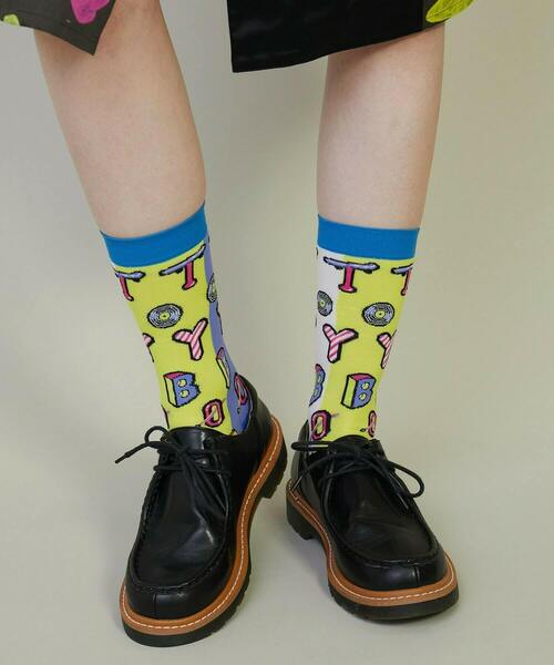 FRAPBOIS(フラボア)の「トイボソックス(ソックス/靴下・レディース・エメラルド/パープル/チャコールグレー・FREE)」の3枚目の写真