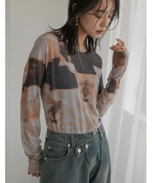 [2025SS COLLECTION]ニュアンス柄シアーロングＴシャツ