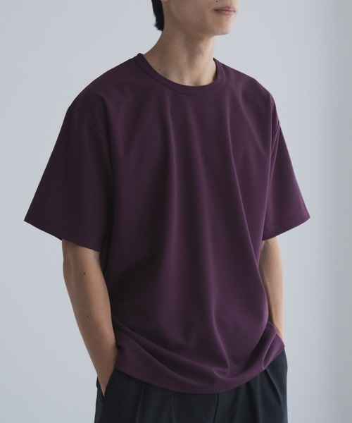 NAVY(ネイビー)の「さらさらした肌さわりの上品見えジョーゼットクルーネックTシャツ(Tシャツ/カットソー・メンズ・ブルーグレー/ホワイト/モカ/ブラック/チャコールグレー/ワイン/カーキ・XXL/XL/L/M/S)」の7枚目の写真