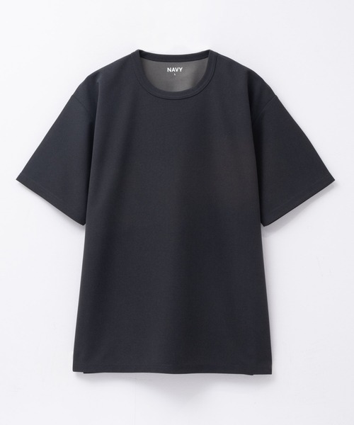 NAVY(ネイビー)の「さらさらした肌さわりの上品見えジョーゼットクルーネックTシャツ(Tシャツ/カットソー・メンズ・ブルーグレー/ホワイト/モカ/ブラック/チャコールグレー/ワイン/カーキ・XXL/XL/L/M/S)」の14枚目の写真