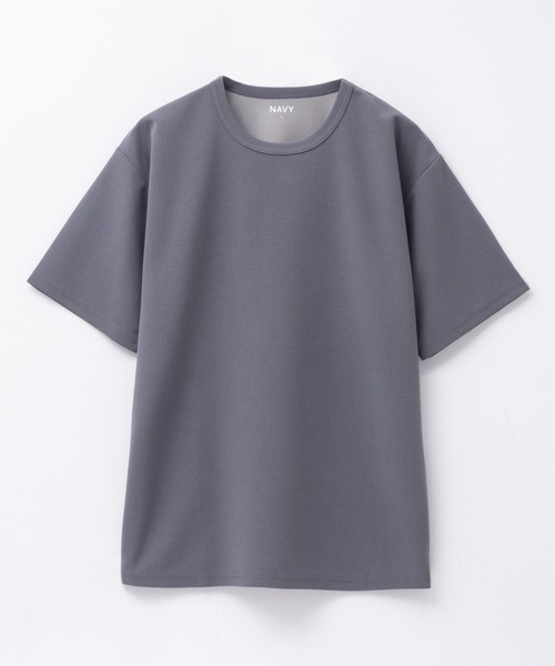 NAVY(ネイビー)の「さらさらした肌さわりの上品見えジョーゼットクルーネックTシャツ(Tシャツ/カットソー・メンズ・ブルーグレー/ホワイト/モカ/ブラック/チャコールグレー/ワイン/カーキ・XXL/XL/L/M/S)」の16枚目の写真