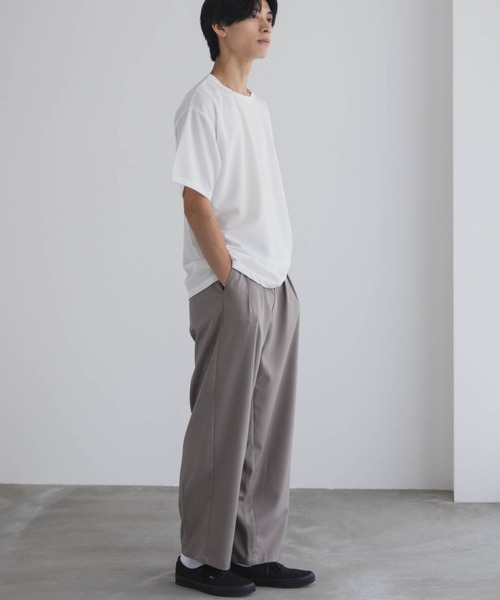 NAVY(ネイビー)の「さらさらした肌さわりの上品見えジョーゼットクルーネックTシャツ(Tシャツ/カットソー・メンズ・ブルーグレー/ホワイト/モカ/ブラック/チャコールグレー/ワイン/カーキ・XXL/XL/L/M/S)」の20枚目の写真