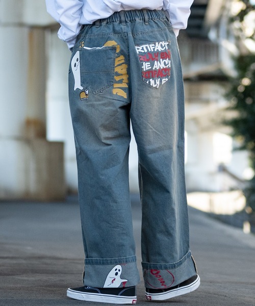 JOHN'S CLOSET（ジョンズクローゼット）の「【13】ハイドプリント ロールアップ バギーデニム（デニムパンツ・メンズ・ブルー系1/ブルー系2/ブラック系1/ブラック系2・MEDIUM/LARGE）」の19枚目の写真