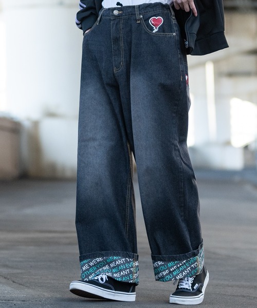 JOHN'S CLOSET（ジョンズクローゼット）の「【13】ハイドプリント ロールアップ バギーデニム（デニムパンツ・メンズ・ブルー系1/ブルー系2/ブラック系1/ブラック系2・MEDIUM/LARGE）」の12枚目の写真