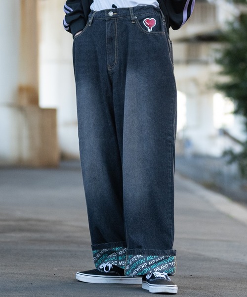 JOHN'S CLOSET（ジョンズクローゼット）の「【13】ハイドプリント ロールアップ バギーデニム（デニムパンツ・メンズ・ブルー系1/ブルー系2/ブラック系1/ブラック系2・MEDIUM/LARGE）」の11枚目の写真