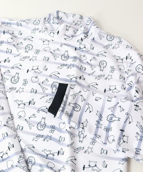 Picone CLUB（ピッコーネクラブ）の「総柄ボーダーハイネックプルオーバー（Tシャツ/カットソー・レディース・ブルー/ライトグリーン/ピンク/ライトグレー・S/M/L）」の14枚目の写真