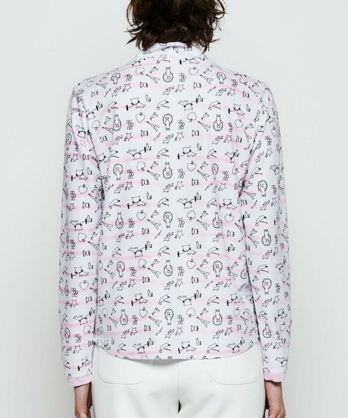 Picone CLUB（ピッコーネクラブ）の「総柄ボーダーハイネックプルオーバー（Tシャツ/カットソー・レディース・ブルー/ライトグリーン/ピンク/ライトグレー・S/M/L）」の20枚目の写真