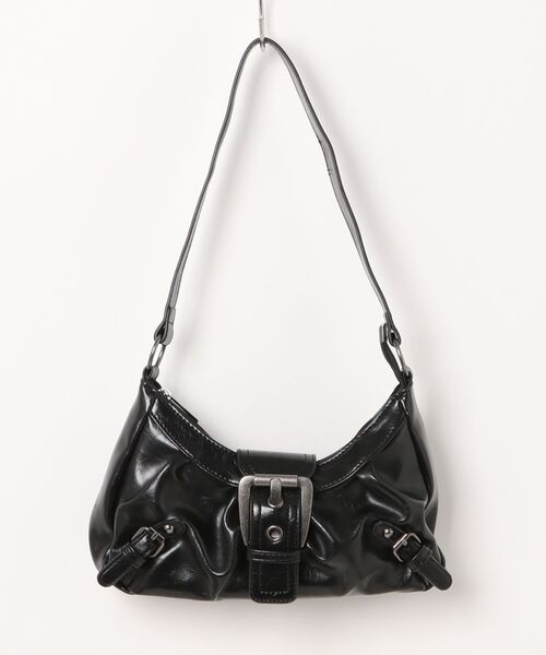 セール】バックルデザイン PUショルダーバッグ Y2K（ショルダーバッグ