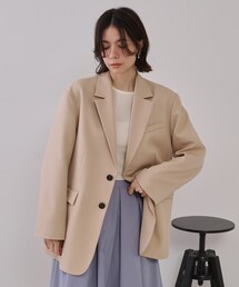 オーバーサイズテーラードジャケット【洗える】