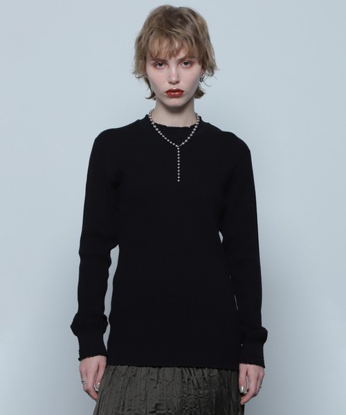 tシャツ (CREOLME)フリルワッフルトップス レディース セール】(CREOLME)フリルワッフルトップス（Tシャツ/カットソー