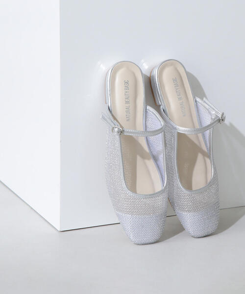 NATURAL BEAUTY BASIC（ナチュラルビューティーベーシック）の「◇ 【Oggi掲載】メタリックシアーミュール（サンダル・レディース・シルバー/ブラック・LARGE/MEDIUM/SMALL）」の11枚目の写真