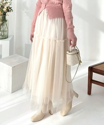 CLEAR BASIC | チュールティアードスカート[着回し力万能 ふんわり ボリューム]≪CLEAR BASIC≫(スカート)