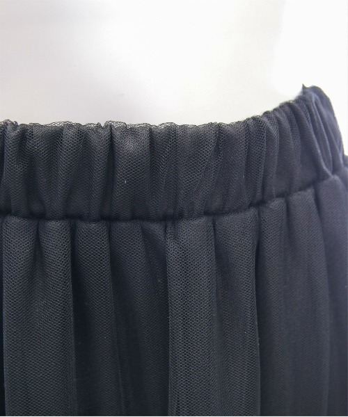 CLEAR BASIC（クリアベーシック）の「【低身長サイズ有】チュールティアードスカート[着回し力万能 ふんわり ボリューム]≪SS新作≫（スカート・レディース・ブラック/シルバー/アイボリー・F/XS）」の11枚目の写真