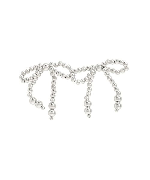 EATME（イートミー）の「シルバーボールリボンピアス（ピアス（両耳用）・レディース・シルバー・FREE）」の3枚目の写真