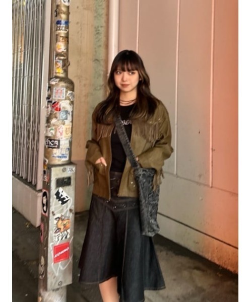 セール】FRINGE FAUX LEATHER ジャケット（その他アウター）｜LAGUA