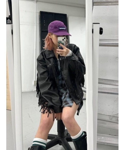 セール】FRINGE FAUX LEATHER ジャケット（その他アウター）｜LAGUA