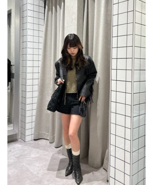 セール】FRINGE FAUX LEATHER ジャケット（その他アウター）｜LAGUA