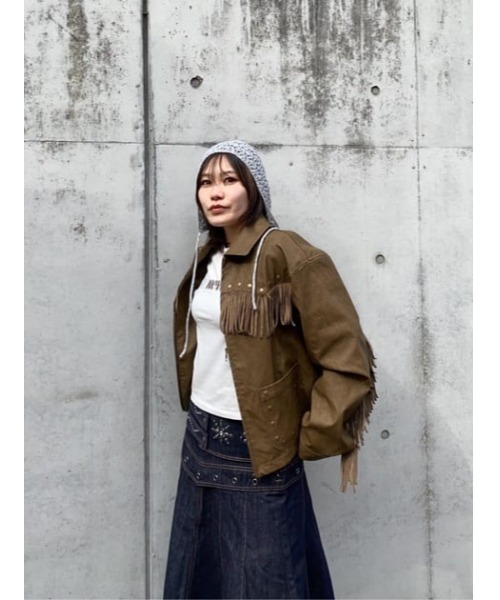 セール】FRINGE FAUX LEATHER ジャケット（その他アウター）｜LAGUA