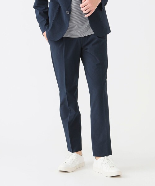 BEAMS HEART(ビームスハート)の「SOLOTEX(R) ドビー 1プリーツ イージースラックス 25SS(スラックス・メンズ・ネイビー/オリーブ/オフホワイト・SMALL/MEDIUM/LARGE/X-LARGE)」の3枚目の写真
