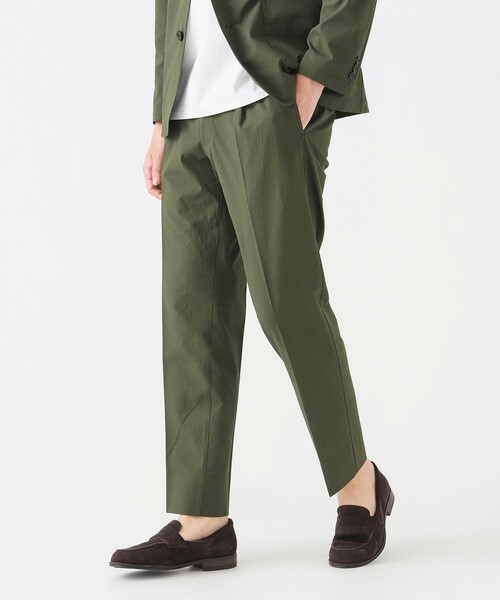 BEAMS HEART(ビームスハート)の「SOLOTEX(R) ドビー 1プリーツ イージースラックス 25SS(スラックス・メンズ・ネイビー/オリーブ/オフホワイト・SMALL/MEDIUM/LARGE/X-LARGE)」の1枚目の写真