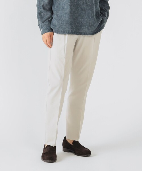 BEAMS HEART(ビームスハート)の「SOLOTEX(R) ドビー 1プリーツ イージースラックス 25SS(スラックス・メンズ・ネイビー/オリーブ/オフホワイト・SMALL/MEDIUM/LARGE/X-LARGE)」の6枚目の写真