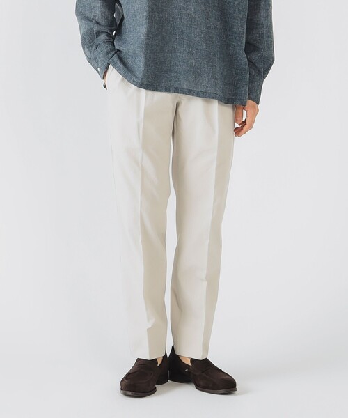BEAMS HEART(ビームスハート)の「SOLOTEX(R) ドビー 1プリーツ イージースラックス 25SS(スラックス・メンズ・ネイビー/オリーブ/オフホワイト・SMALL/MEDIUM/LARGE/X-LARGE)」の7枚目の写真