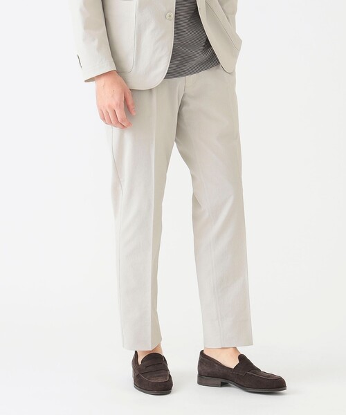 BEAMS HEART(ビームスハート)の「SOLOTEX(R) ドビー 1プリーツ イージースラックス 25SS(スラックス・メンズ・ネイビー/オリーブ/オフホワイト・SMALL/MEDIUM/LARGE/X-LARGE)」の8枚目の写真