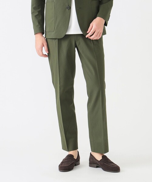 BEAMS HEART(ビームスハート)の「SOLOTEX(R) ドビー 1プリーツ イージースラックス 25SS(スラックス・メンズ・ネイビー/オリーブ/オフホワイト・SMALL/MEDIUM/LARGE/X-LARGE)」の10枚目の写真