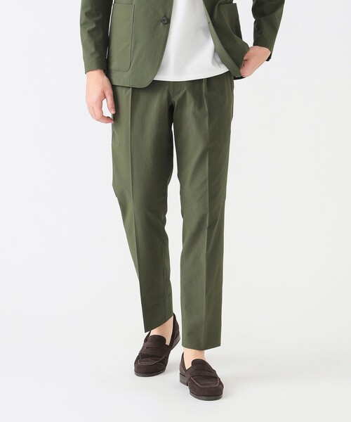 BEAMS HEART(ビームスハート)の「SOLOTEX(R) ドビー 1プリーツ イージースラックス 25SS(スラックス・メンズ・ネイビー/オリーブ/オフホワイト・SMALL/MEDIUM/LARGE/X-LARGE)」の11枚目の写真