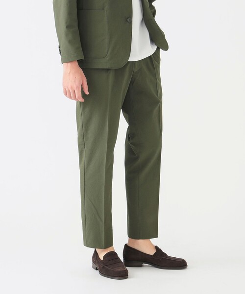 BEAMS HEART(ビームスハート)の「SOLOTEX(R) ドビー 1プリーツ イージースラックス 25SS(スラックス・メンズ・ネイビー/オリーブ/オフホワイト・SMALL/MEDIUM/LARGE/X-LARGE)」の12枚目の写真
