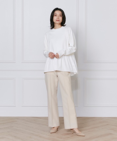 INED（イネド）の「ドッキングニット（ニット/セーター・レディース・グリーン/ブラック/オフホワイト・9号/7号）」の8枚目の写真