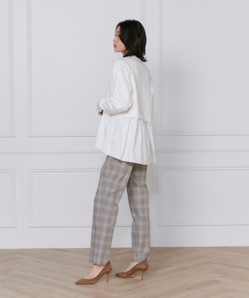 INED（イネド）の「ドッキングニット（ニット/セーター・レディース・グリーン/ブラック/オフホワイト・9号/7号）」の11枚目の写真