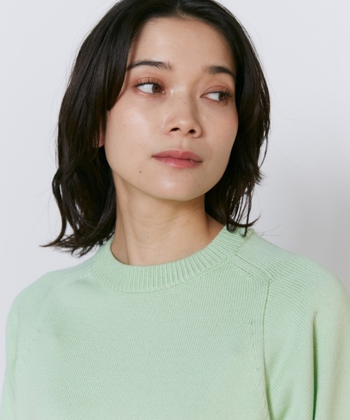 INED（イネド）の「ドッキングニット（ニット/セーター・レディース・グリーン/ブラック/オフホワイト・9号/7号）」の20枚目の写真